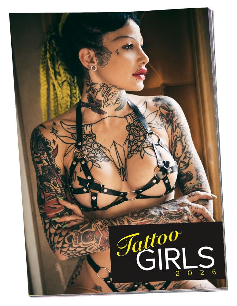 Calendário Pin-up Tatuagem Meninas 2026 - Pacote com 10