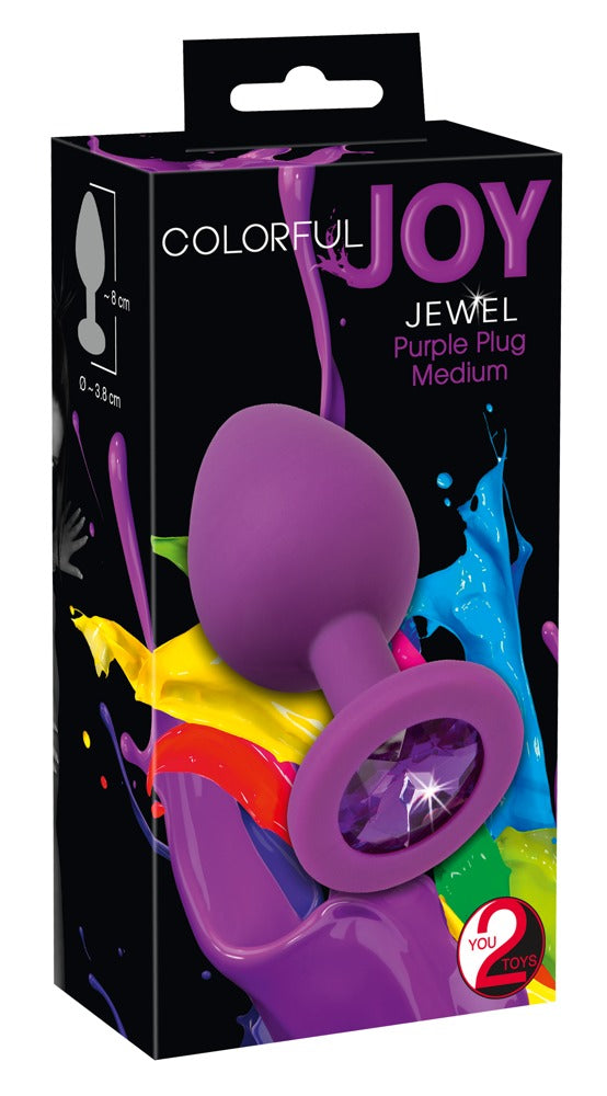 Brinco Roxo Jóia Médio