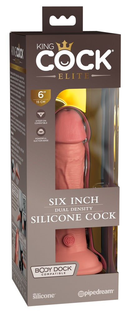 Pénis de Silicone de Densidade Dupla com 15 cm