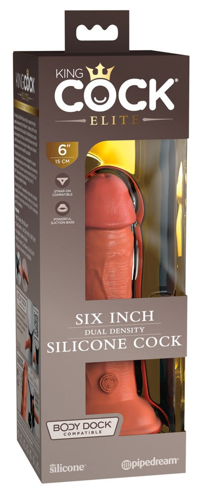 Pénis de Silicone de Densidade Dupla com 15 cm