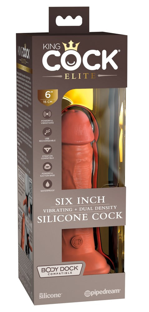 Pénis de 15 cm vibratório + Silicone de Dupla Densidade
