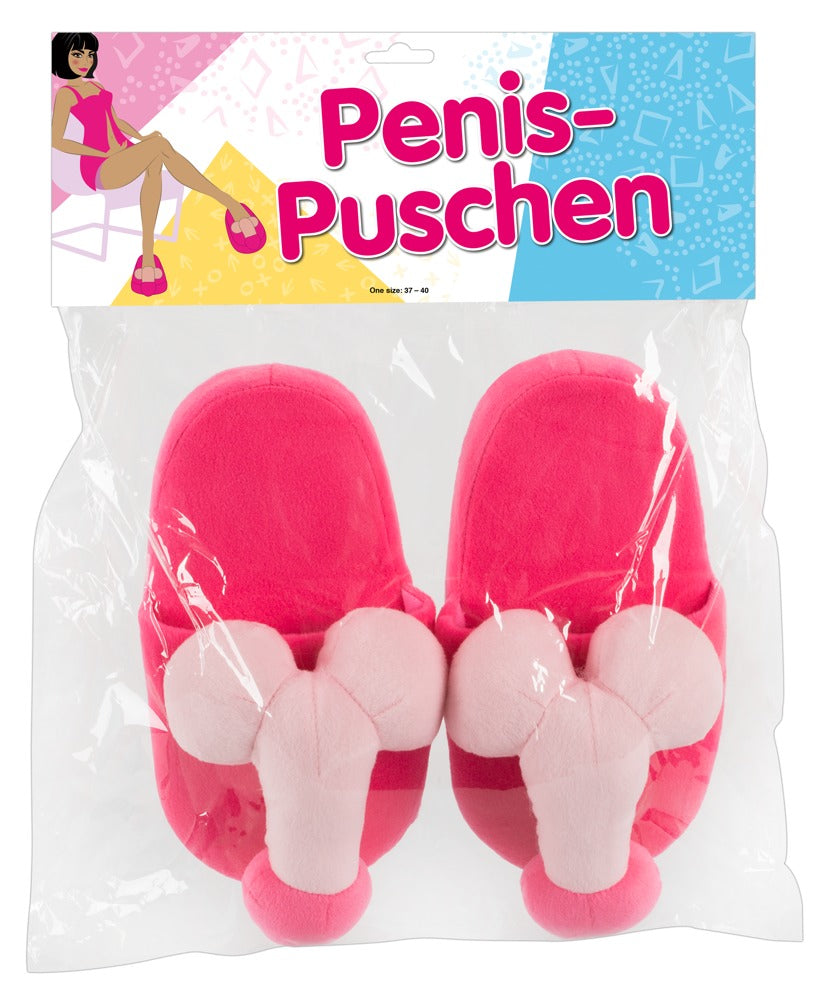 Chinelos de Peluche com formato de Pénis