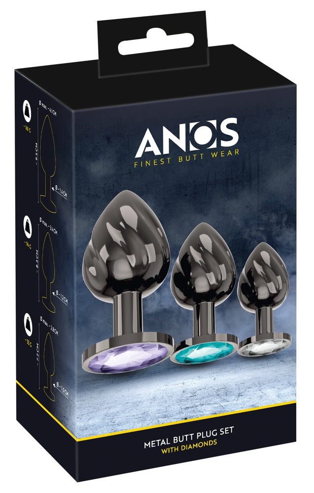 Conjunto de plugs anais metálicos