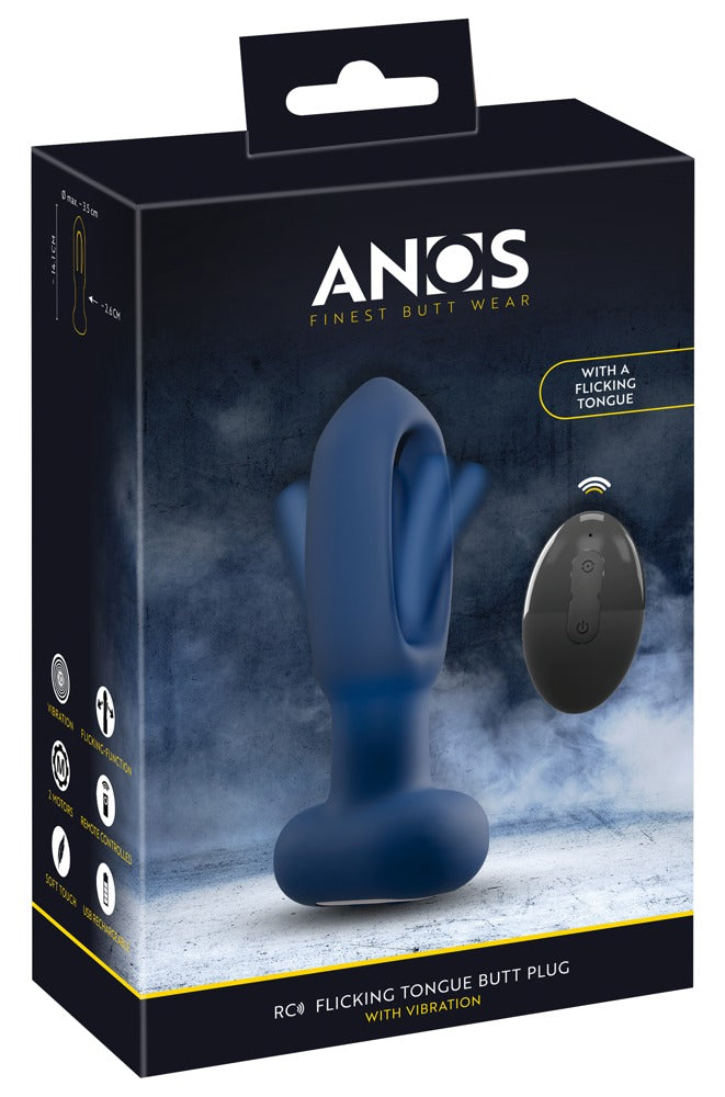 RC Língua Vibratória Plug Anal