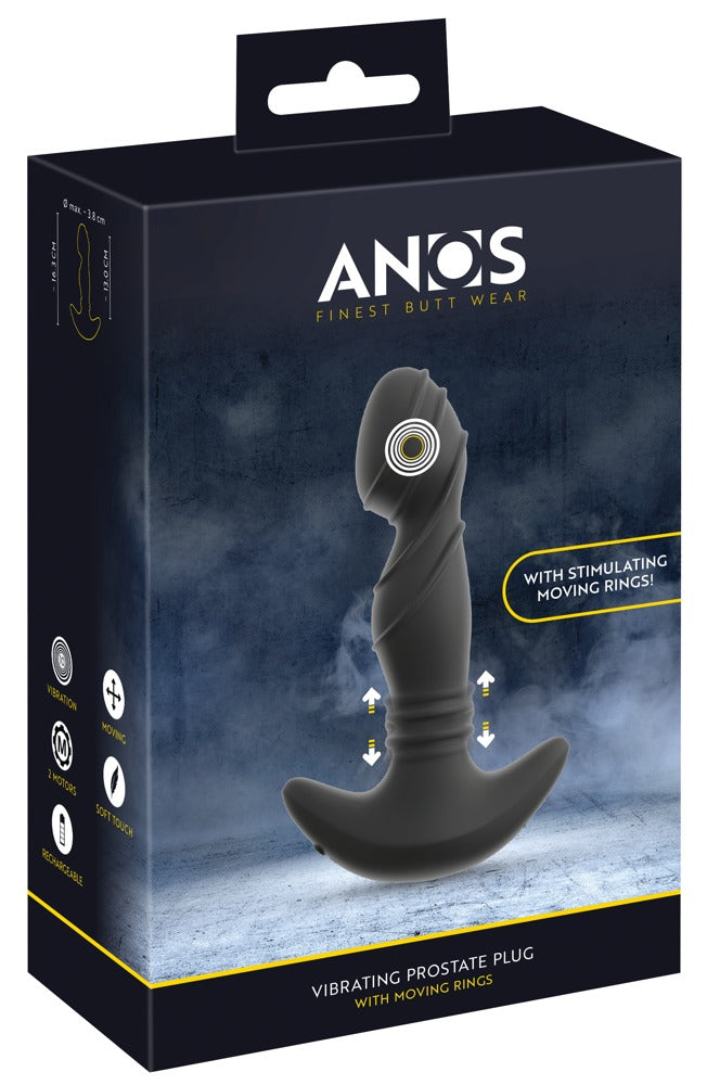 Plug Prostático Vibratório com Anéis Móveis