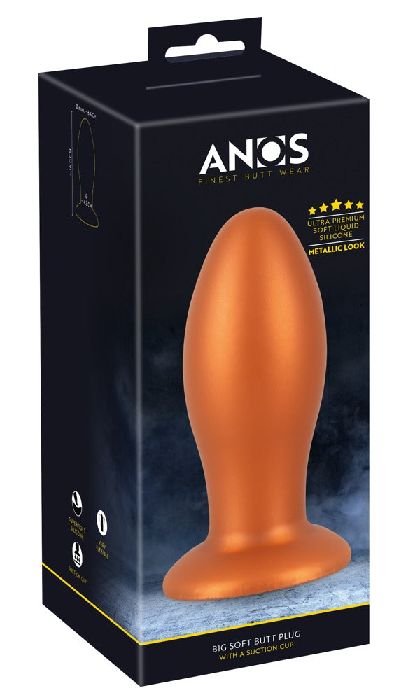 Plug anal macio com ventosa