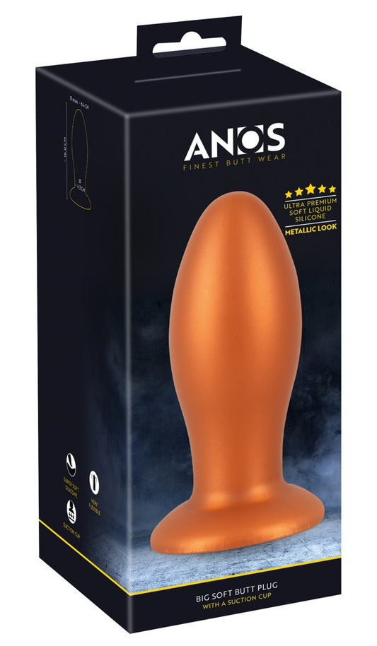 Plug anal macio com ventosa