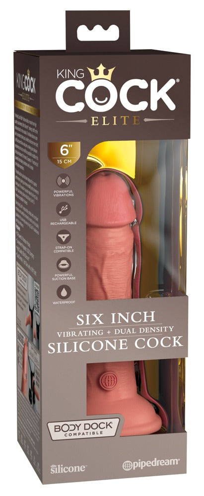 Pénis de 15 cm vibratório + Silicone de Dupla Densidade