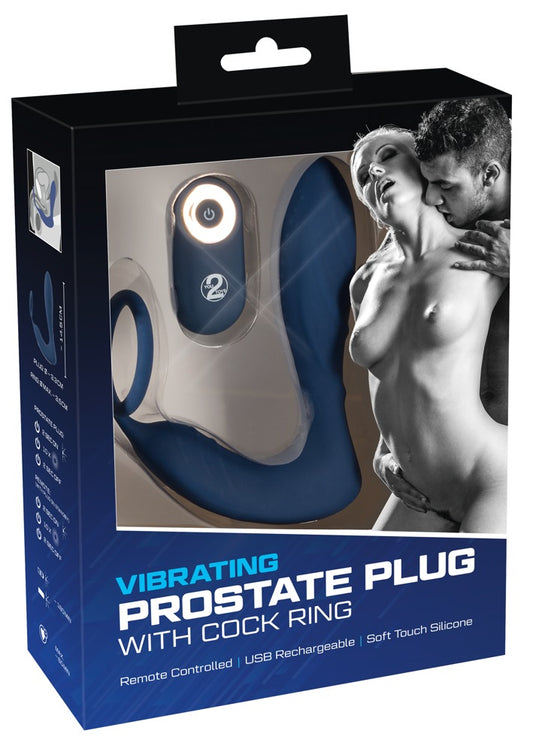 Plug Próstata Vibratório com Anel Peniano