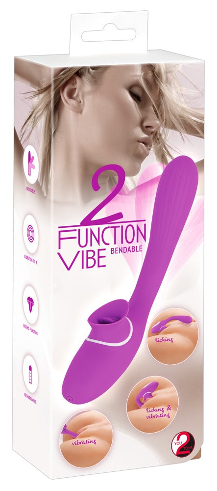 Vibrador flexível de 2 funções