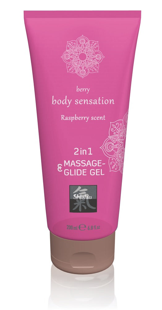 Gel de Massagem & Lubrificante 2 em 1 Aroma Framboesa