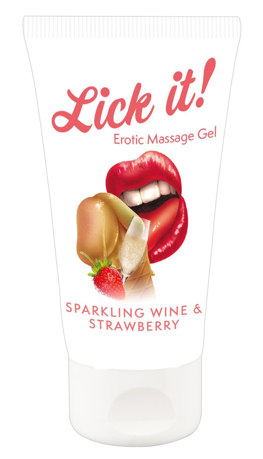 Gel de Massagem Erótico Espumante e Morango