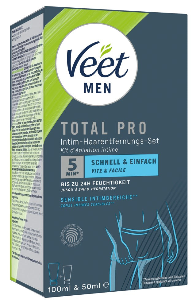 Men TOTAL PRO Conjunto de Depilação Íntima