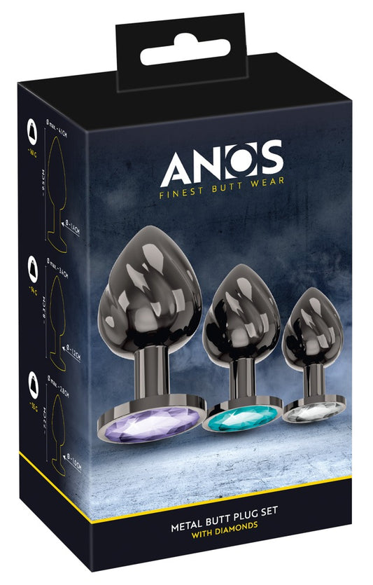 Conjunto de plugs anais metálicos