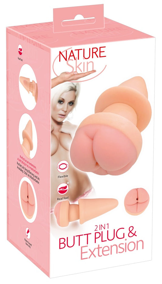 2 em 1 Plugue Anal e Extensão