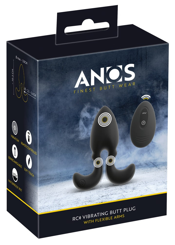 Vibrador Anal com Controlo Remoto e Braços Flexíveis