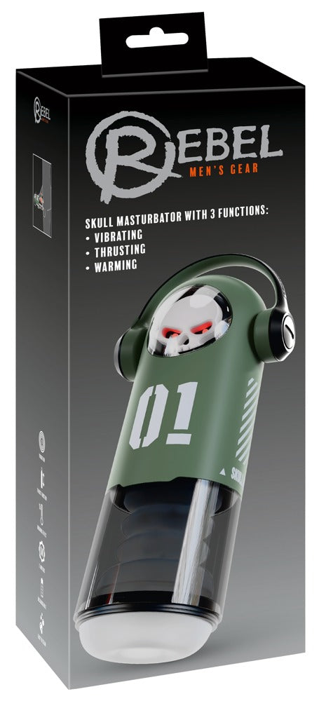 Masturbador SKULL com 3 Funções